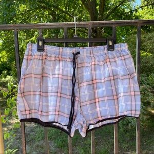plaid pj shorts